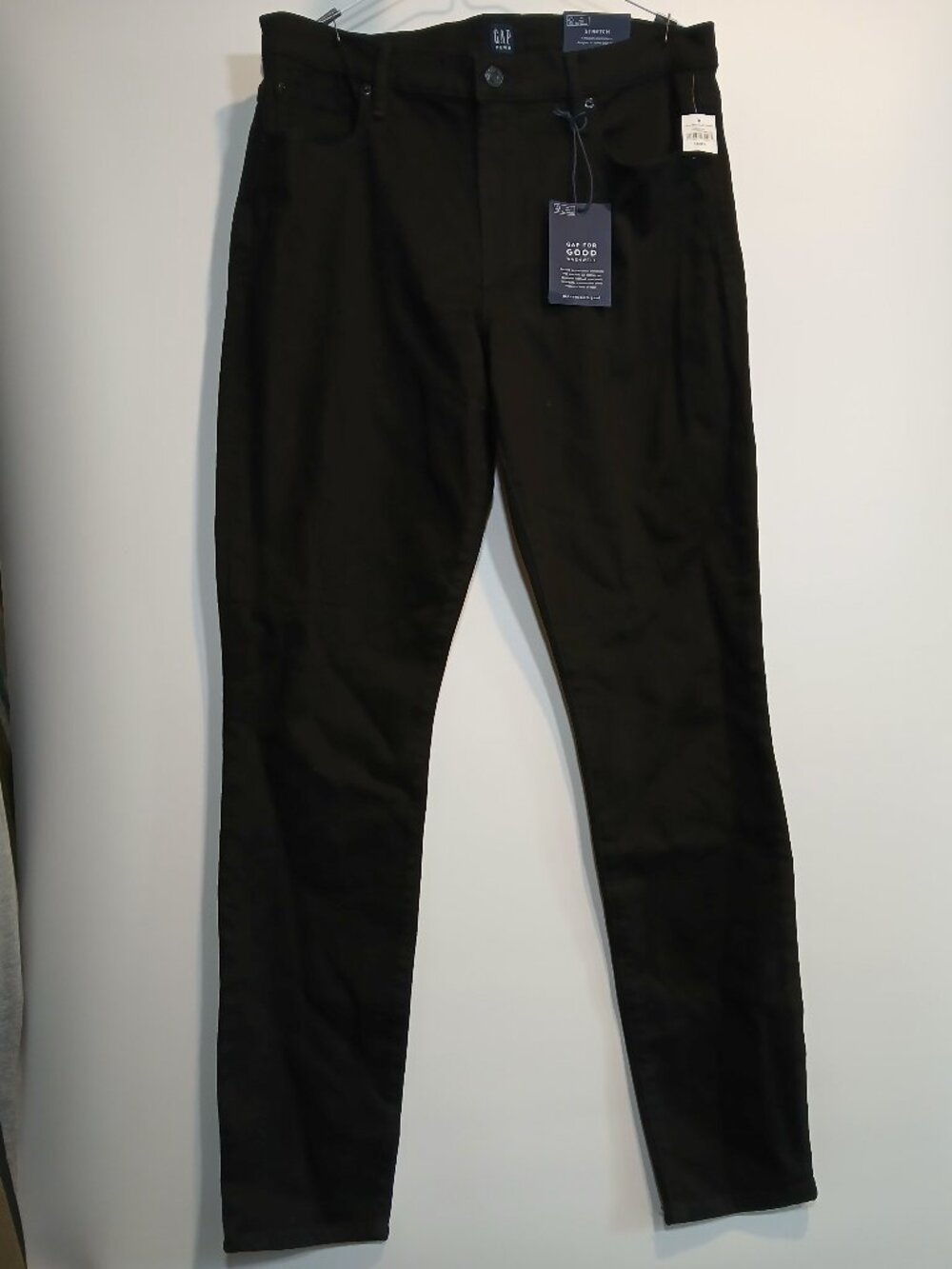 GAP Black Skinny Stretch Jeans Mid Rise Long Inseam Denim Pants NWT